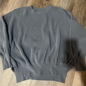 Abercrombie & Fitch Blue Ribbed Knit Sweater